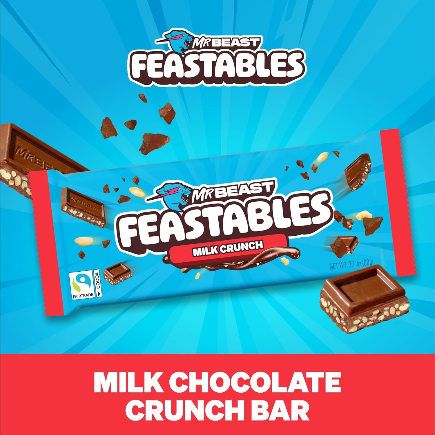Feastables MrBeast Combo Pack, King Size Milk Chocolate & Milk